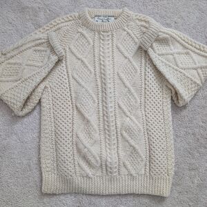 Vintage Wool Hand-knitted Made In Scotland Chunky Sweater